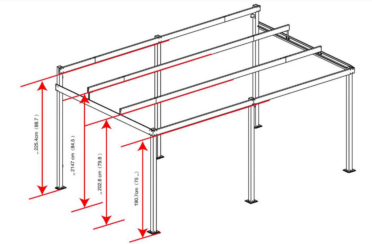Sojag Terrassenüberdachung St. Barth anthrazit Aluminium B/H/T: ca. 484x240x363 cm St. Barth - anthrazit (484,00/240,00/363,00cm) - Sojag