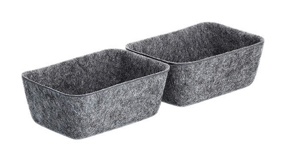 Zeller Organizer grau Filz Organizer-Set_8tlg. - grau - Zeller