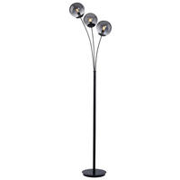 Just Light Stehleuchte BIG WIDOW 14603-18 schwarz Rauchglas Metall B/H: ca. 35x185 cm E14 3 Brennstellen BIG WIDOW - schwarz (35,00/185,00cm) - Just Light