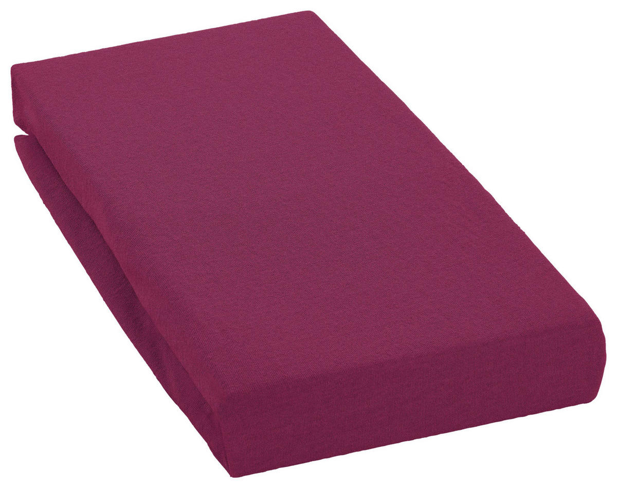 Jersey Spannbetttuch Spannbetttuch_Jersey 100x200cm - beere (100,00/200,00cm)