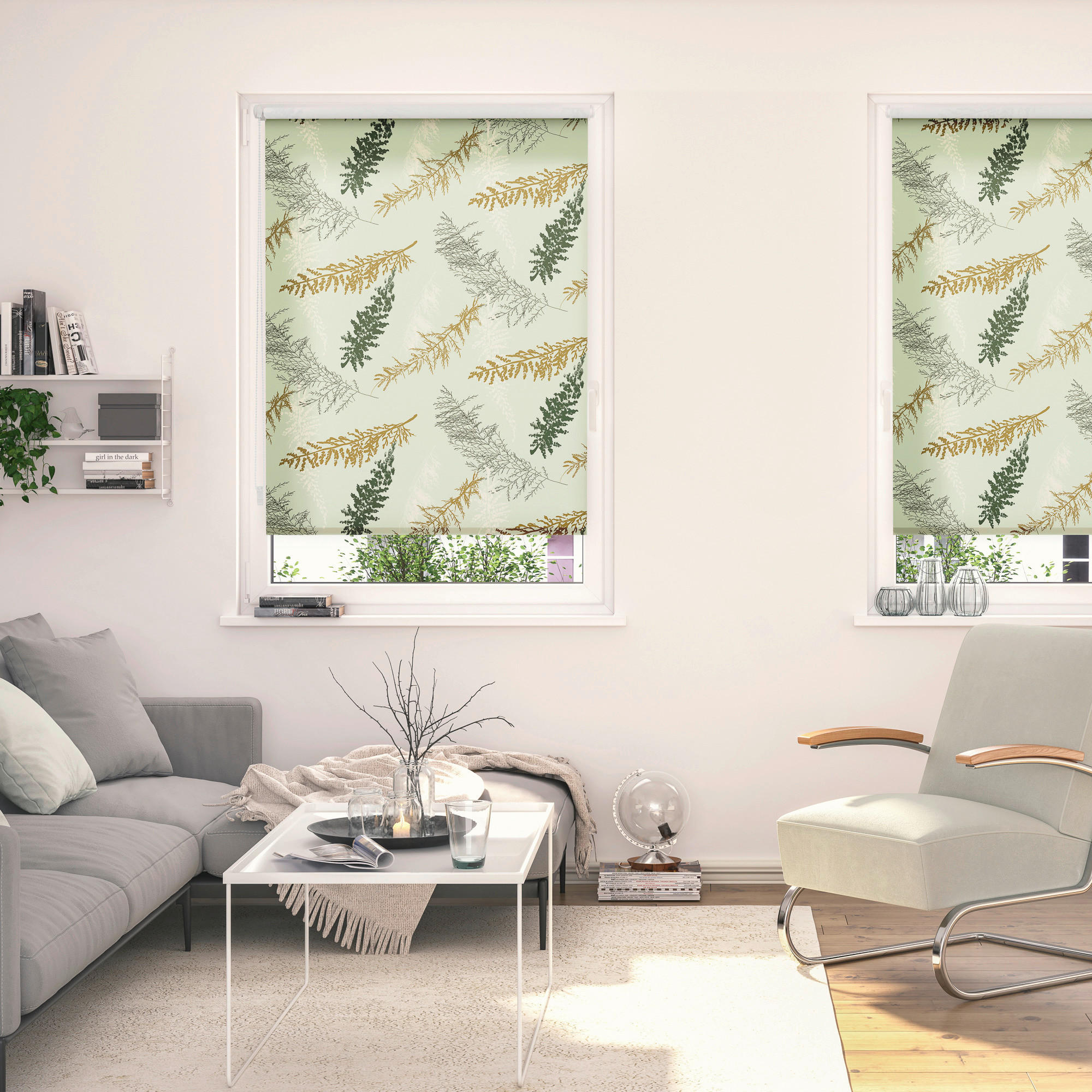 LICHTBLICK Rollo Fir Branches grün B/L: ca. 60x150 cm Fir Branches - grün (60,00/150,00cm) - LICHTBLICK