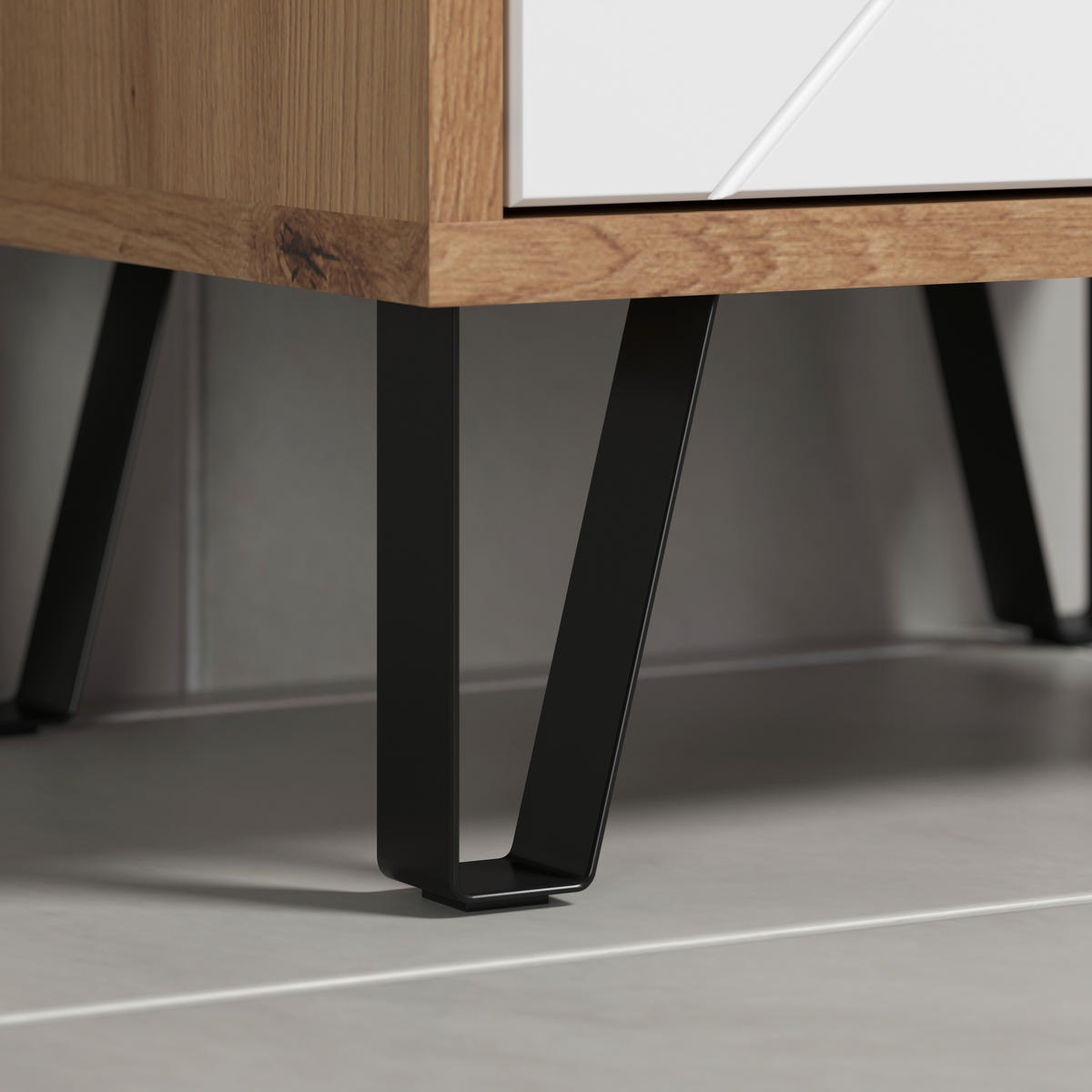 Waschbeckenunterschrank Touch Eiche Artisan Nachbildung weiß matt B/H/T: ca. 69x61x32 cm Touch - Eiche/weiß (69,00/61,00/32,00cm) - Trendteam