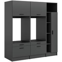 Waschmaschinenumbauschrank Free anthrazit B/H/T: ca. 182x195x68 cm Free - anthrazit (182,00/195,00/68,00cm) - xonox.home