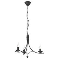Lamkur Pendelleuchte LUCY 44088 schwarz Stahl H/L: ca. 100x50 cm E14 3 Brennstellen Lucy - schwarz (50,00cm) - Lamkur
