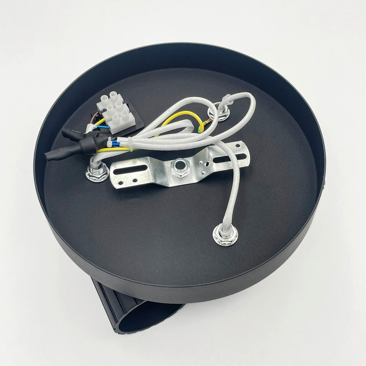 Lamkur Strahler schwarz Stahl B/H/L: ca. 18x19,5x18 cm 3 Brennstellen Prisma - schwarz (18,00/18,00/19,50cm) - Lamkur