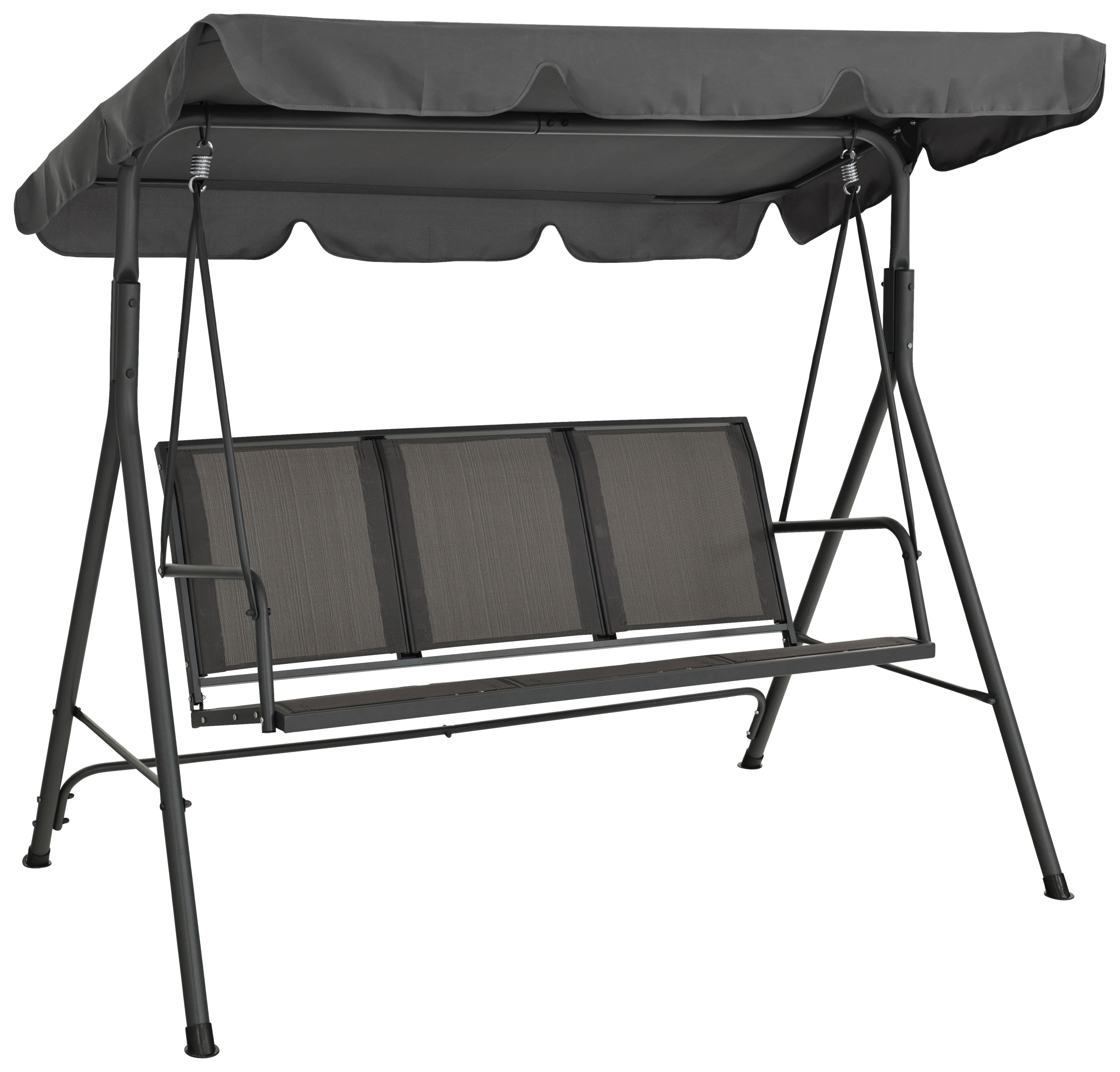POCOline Hollywoodschaukel dunkelgrau Stahlrohr B/H/L: ca. 110x153x170 cm Hollywoodschaukel - dunkelgrau (170,00/110,00/153,00cm) - POCOline