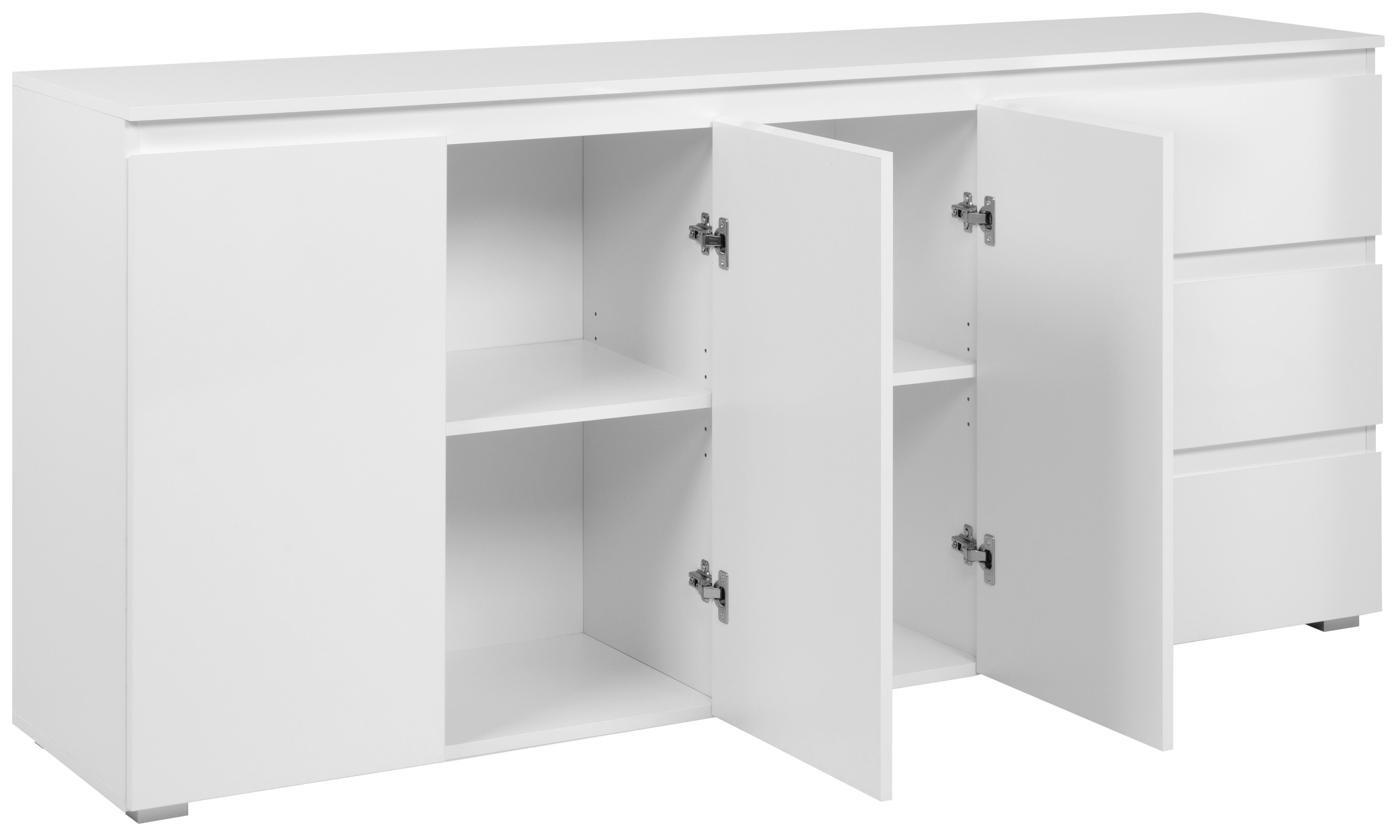 Sideboard Capetown weiß weiß glänzend B/H/T: ca. 179x81x40 cm Capetown - weiß (179,00/81,00/40,00cm)