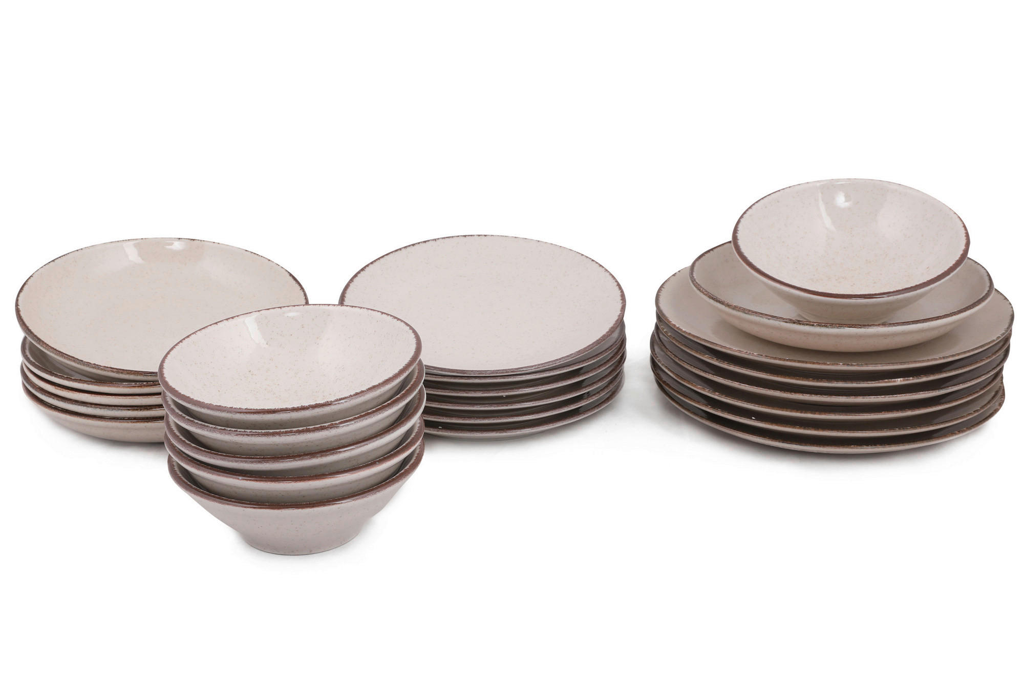 Thumbnail - HermiaConcept Tafelservice Selene zimt Porzellan 24 tlg.