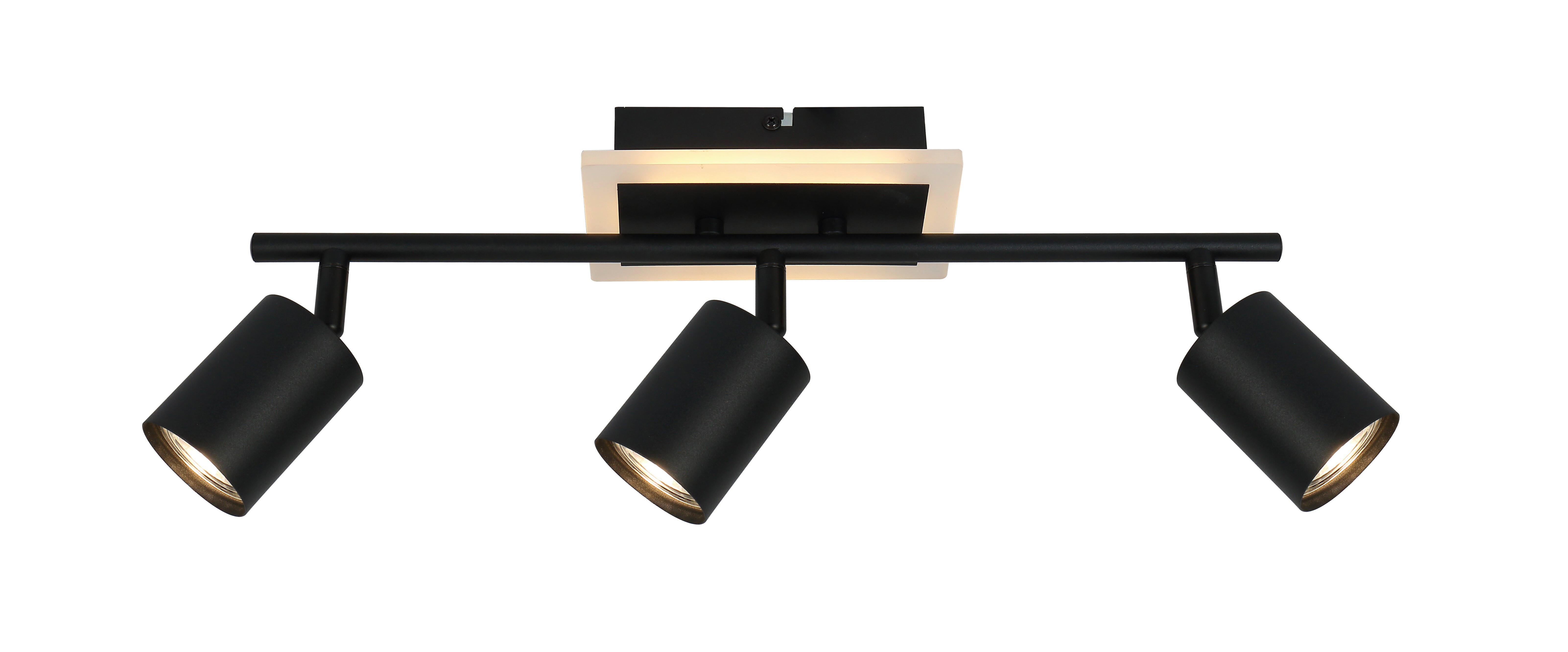 LED-Spot schwarz Metall B/H/L: ca. 9,5x16x55 cm 3 Brennstellen LED-Spot_3flg.Akshan - schwarz (55,00/9,50/16,00cm)