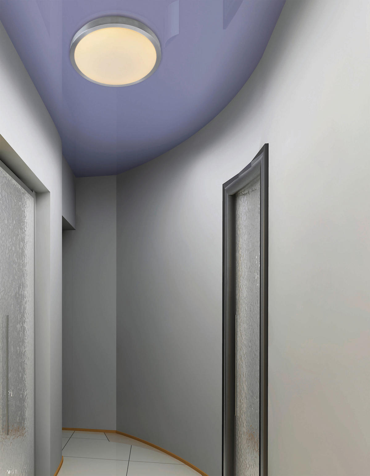 Näve Leuchten LED-Deckenleuchte silber Metall Kunststoff B/H/T/D: ca. 34x10x34x34 cm LONDON - silber (34,00/10,00/34,00cm) - Näve Leuchten