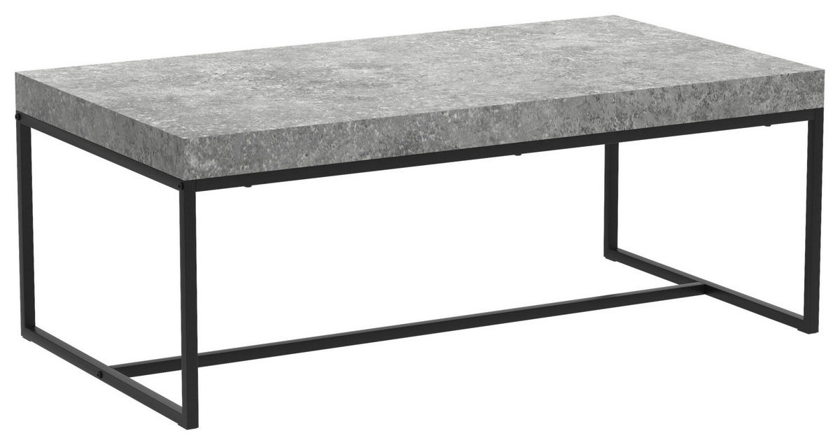Couchtisch Verona Beton Optik B/H/T: ca. 110x42x60 cm Verona - Beton/schwarz (110,00/42,00/60,00cm)