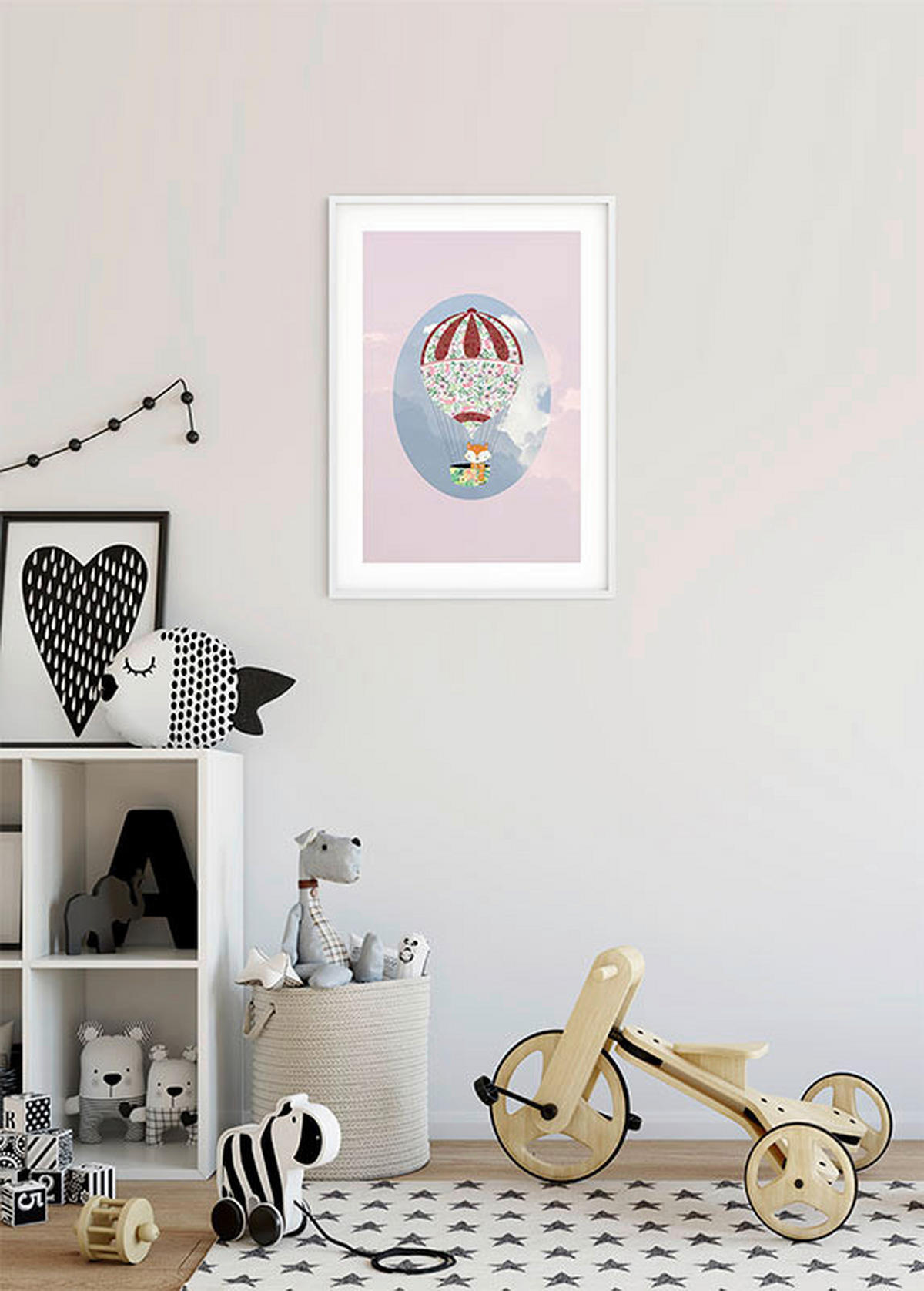 Komar Poster Happy Balloon Rose Luftballons B/L: ca. 30x40 cm Happy Balloon Rose - (30,00/40,00cm) - Komar