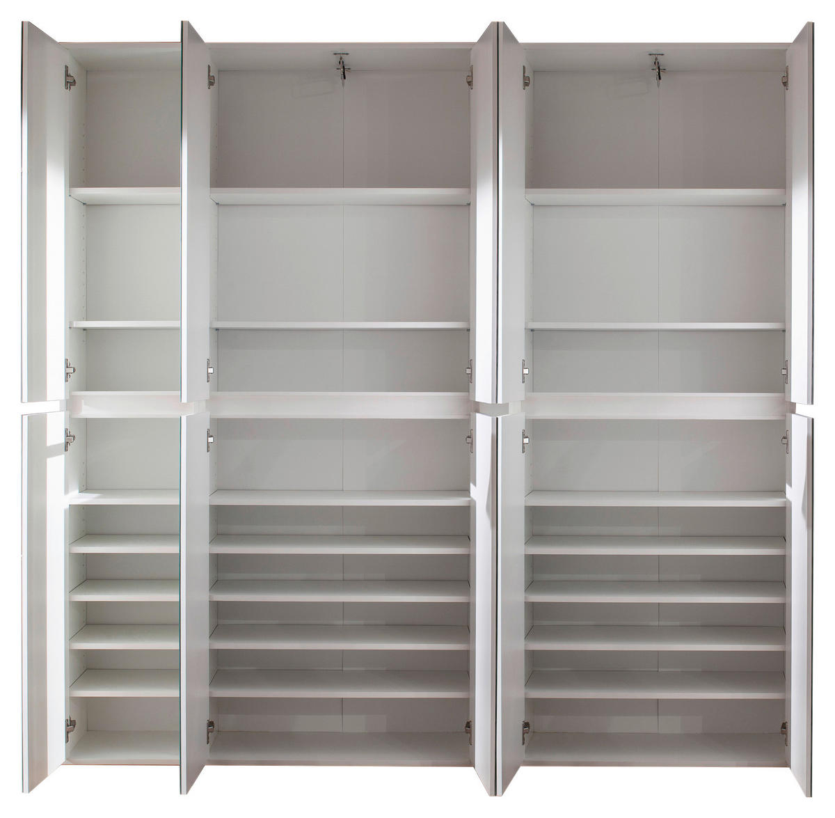 Garderobenschrank Mirror weiß B/H/T: ca. 185x191x34 cm Mirror - weiß (185,00/191,00/34,00cm) - Trendteam