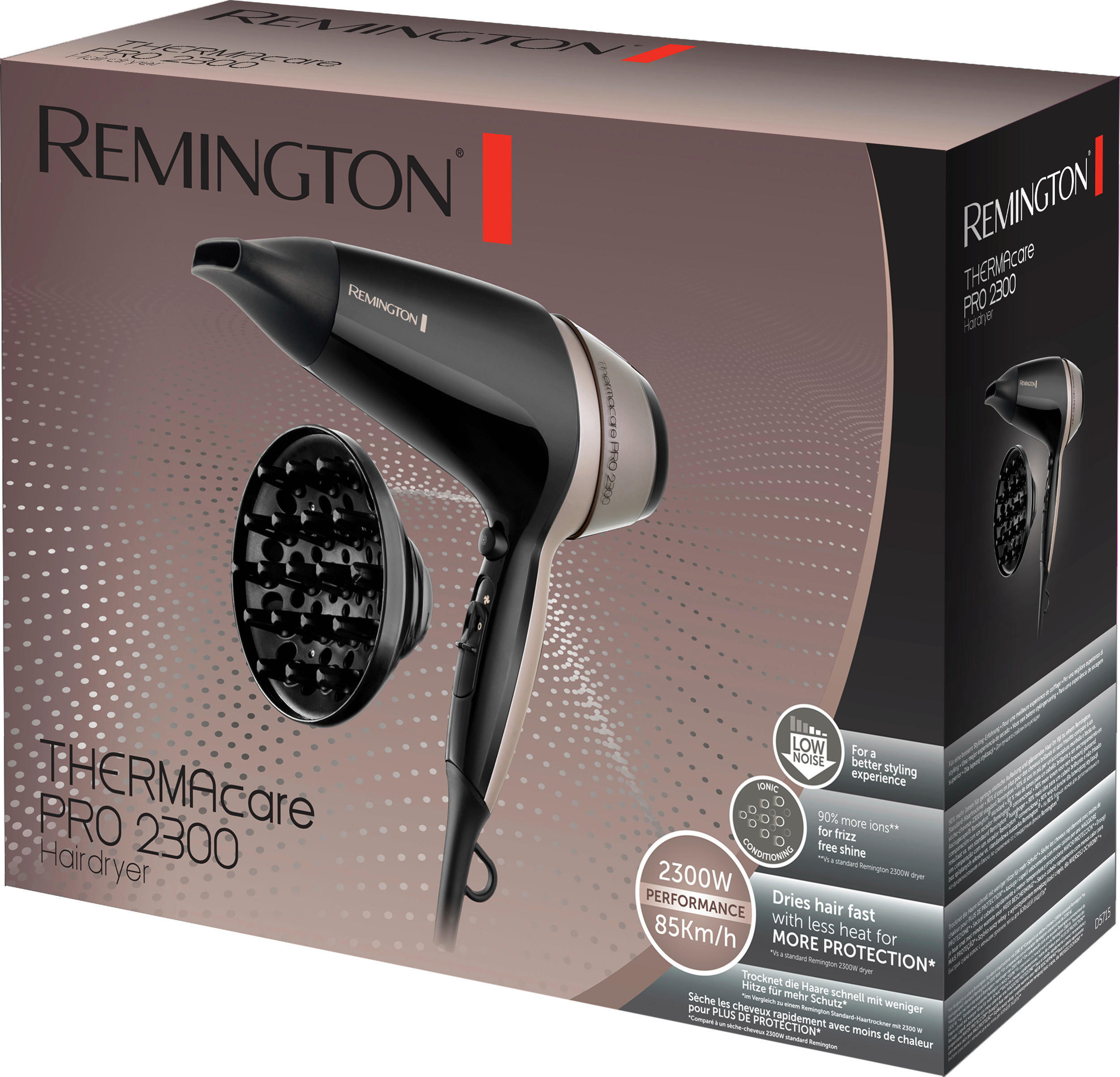 REMINGTON Haartrockner D5715 schwarz bronze Kunststoff B/H/T: ca. 20x29x21 cm Haartrockner_Remington_D5715 - schwarz/bronze (20,00/29,00/21,00cm) - REMINGTON