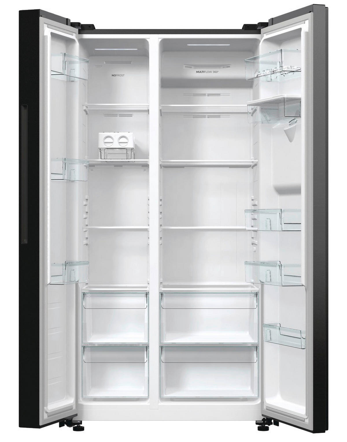 Gorenje Side-by-Side NRR 9185 EABXLWD Blacksteel B/H/T: ca. 92x179x67 cm Side-by-Side NRR9185EABXLWD - Blacksteel (92,00/179,00/67,00cm) - Gorenje
