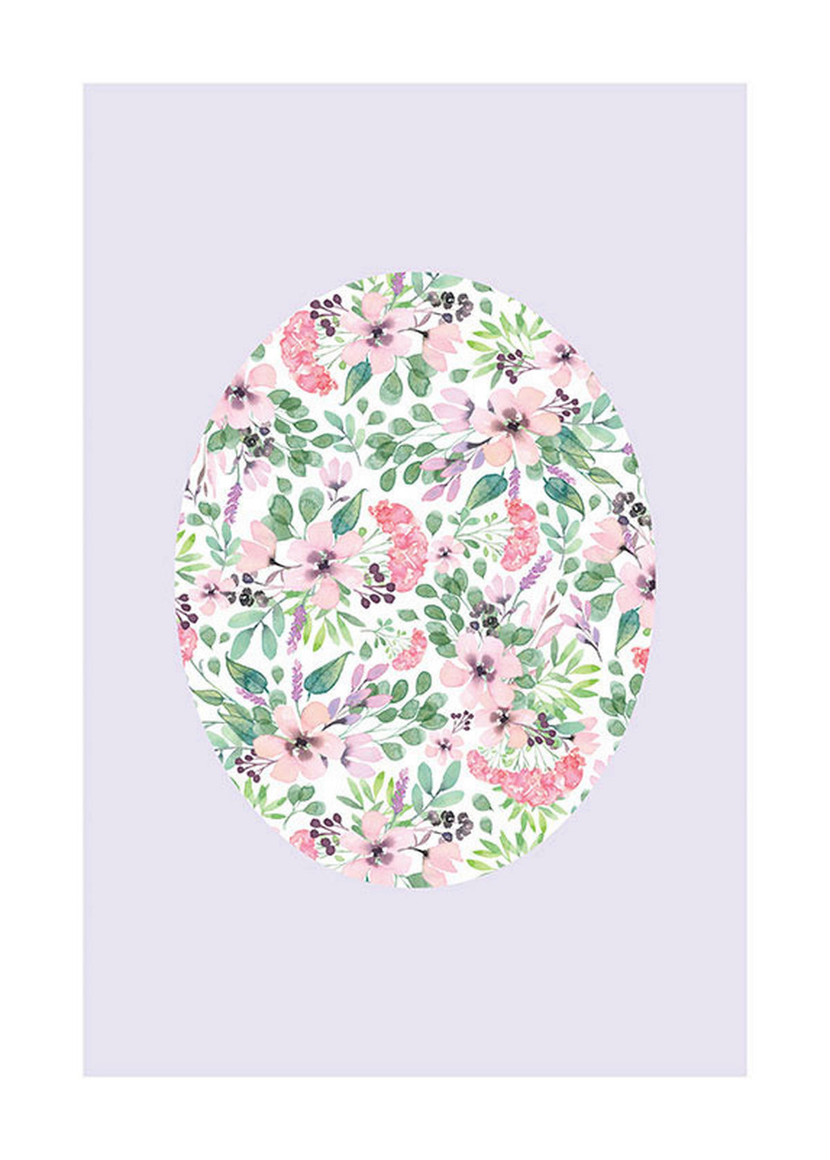 Komar Poster Shelly Patterns Lavender Blumen B/L: ca. 50x70 cm Shelly Patterns Lavender - (50,00/70,00cm) - Komar