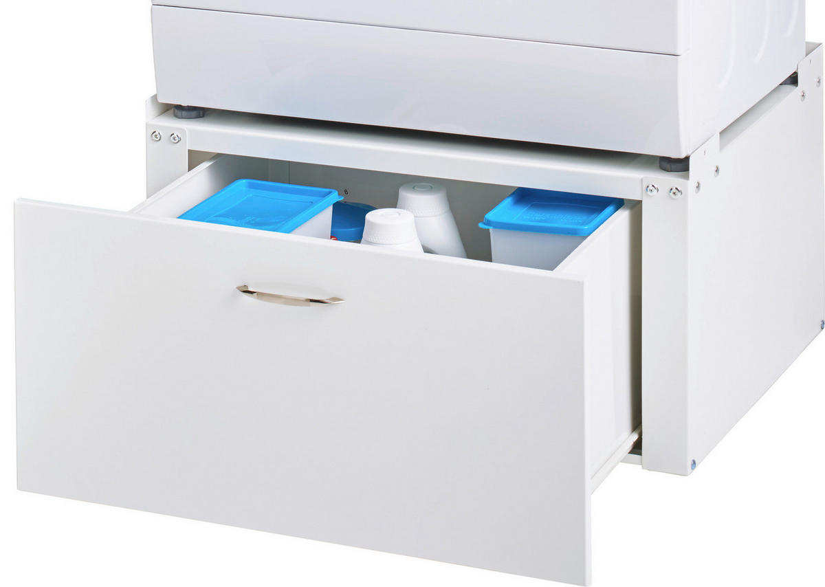 POCOline Waschmaschinen-Unterschrank weiß Metall Waschmaschinen-Unterschrank - weiß (61,00/51,00/33,00cm) - POCOline