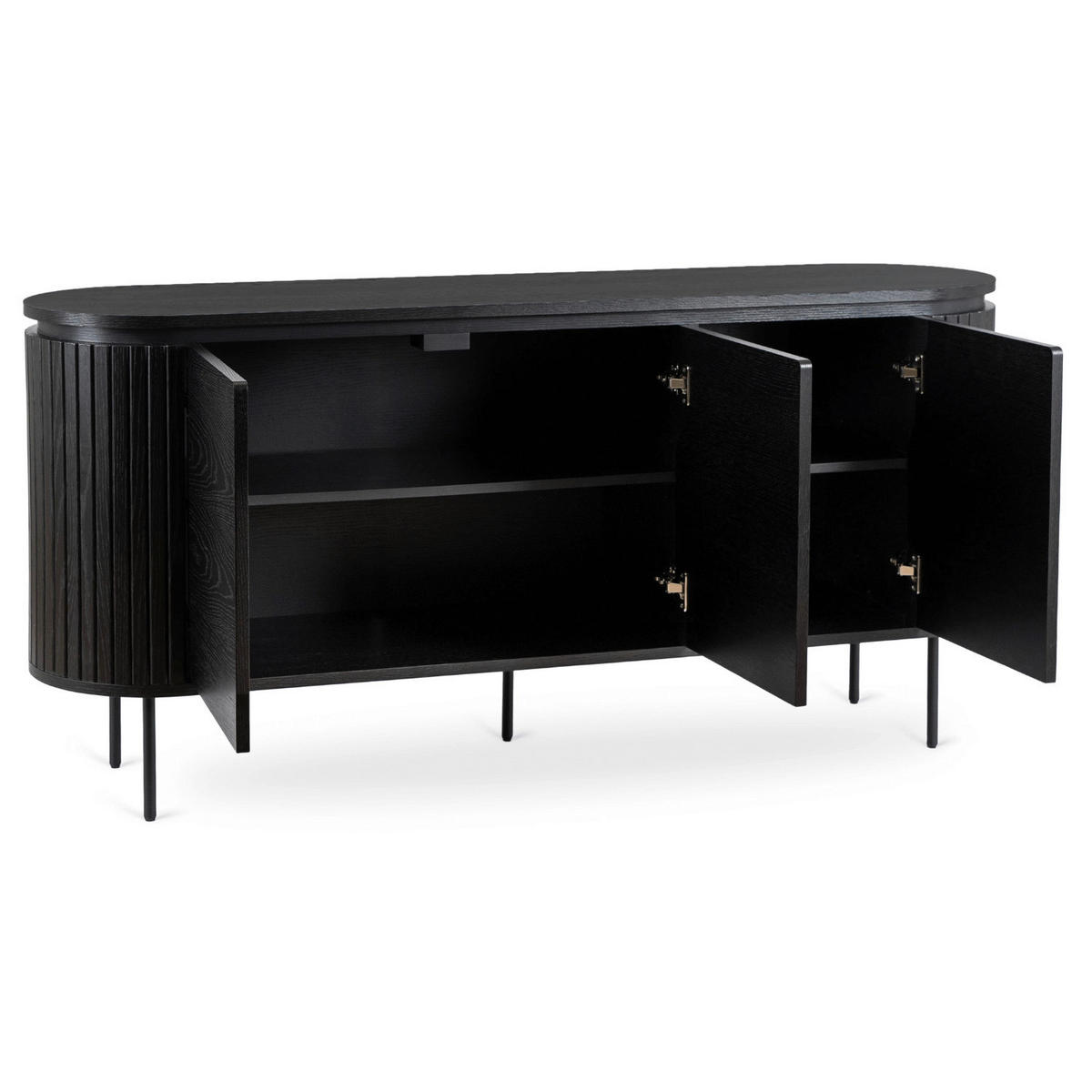 Kommode ALBERI schwarz B/H/T: ca. 160x76x40 cm ALBERI - schwarz (160,00/76,00/40,00cm) - WIPMEB