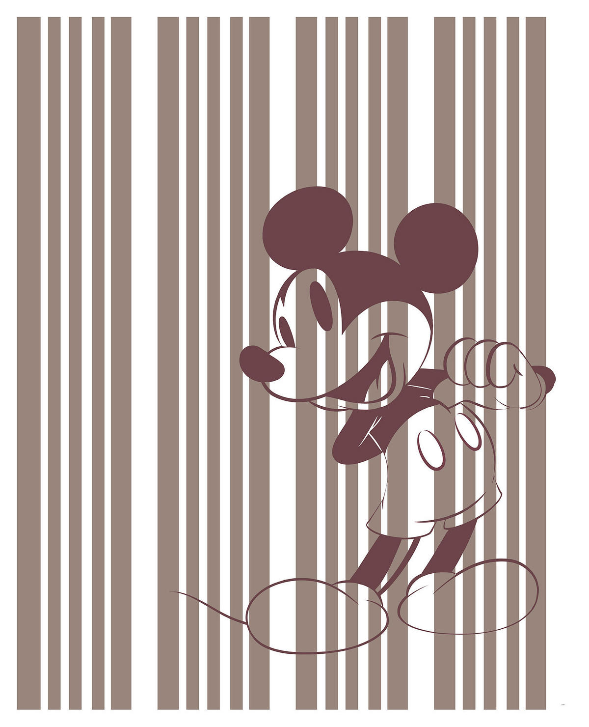 Komar Fototapete Mickey Tone-on-Tone Disney B/L: ca. 200x250 cm Mickey Tone-on-Tone - (200,00/250,00cm) - Komar