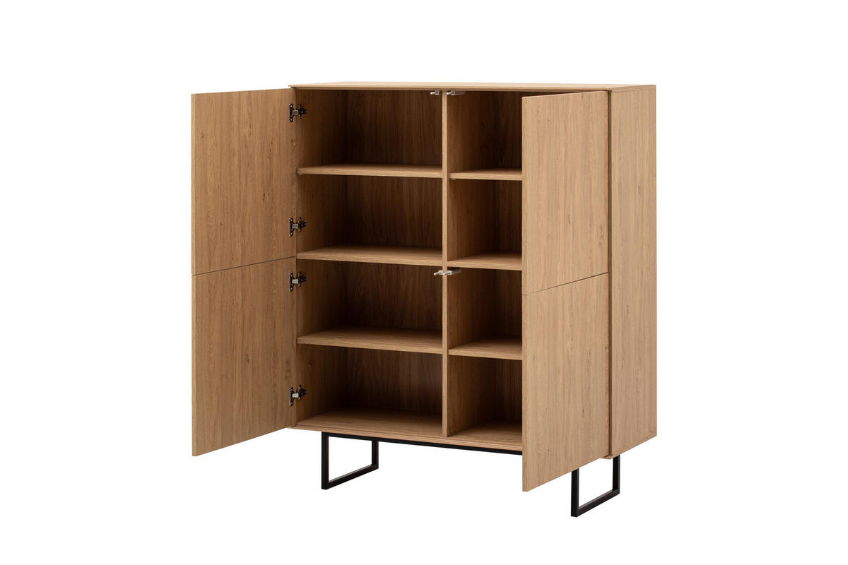 Highboard Kalmar Oak Stone Nachbildung B/H/T: ca. 115x137x40 cm Kalmar - Oak (115,00/137,00/40,00cm)