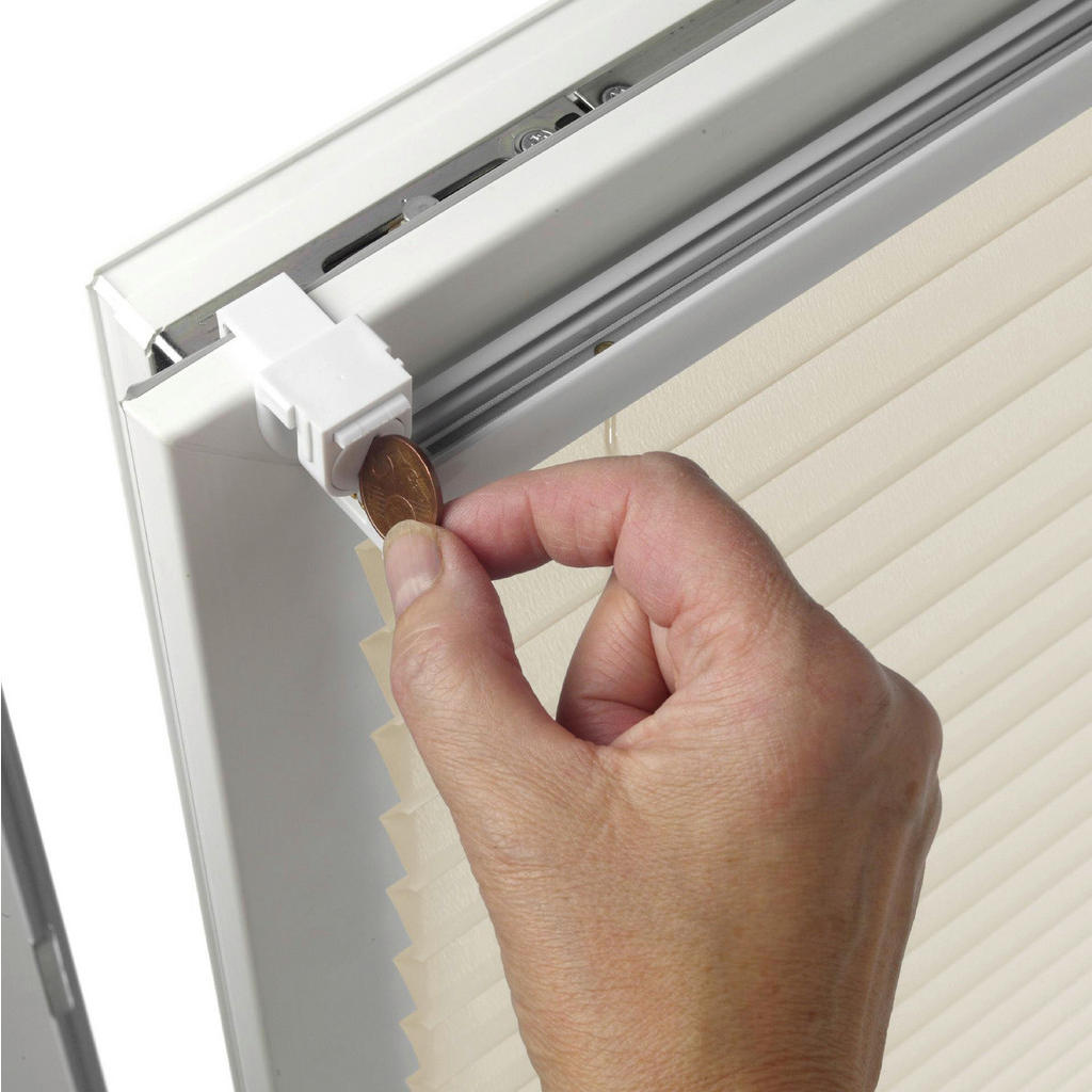 Thumbnail - Spannplissee Easyfix Pia beige B/L: ca. 65x130 cm