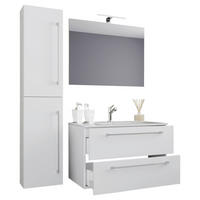 Waschplatz 4tlg-Badinos weiß B/H/T: ca. 81x52x46 cm 4tlg-Badinos - weiß (81,00/52,00/46,00cm) - VCM Möbel