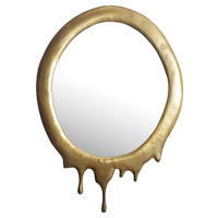 Wandspiegel gold Metall B/H/T: ca. 50x71x3 cm Wandspiegel - gold (50,00/71,00/3,00cm) - Wohnling