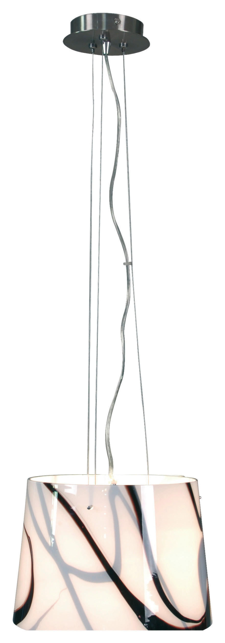 Näve Leuchten Pendelleuchte 731722 weiß Glas Metall B/H/T: ca. 29x21x29 cm E27 1 Brennstellen Mixture - weiß (29,00/21,00/29,00cm) - Näve Leuchten