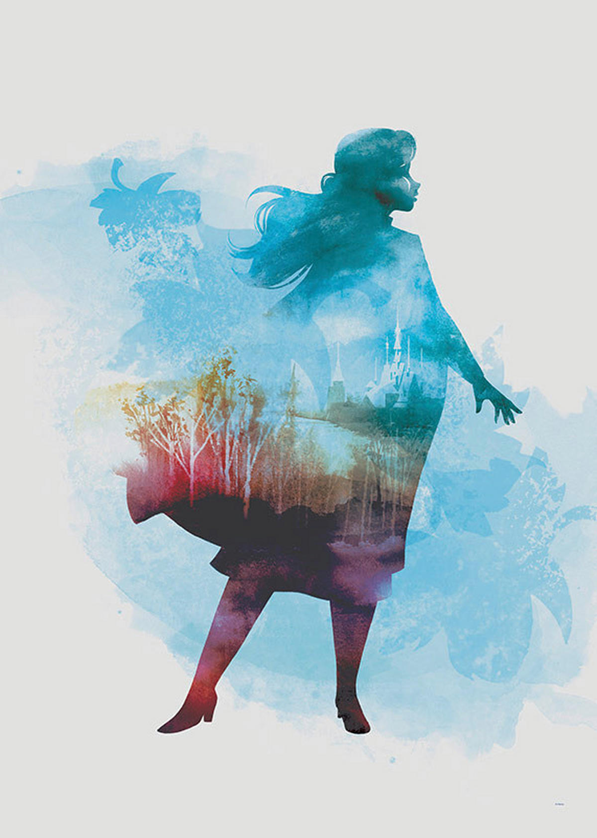 Komar Poster Frozen Anna Aquarell Disney B/L: ca. 50x70 cm Frozen Anna Aquarell - (50,00/70,00cm) - Komar