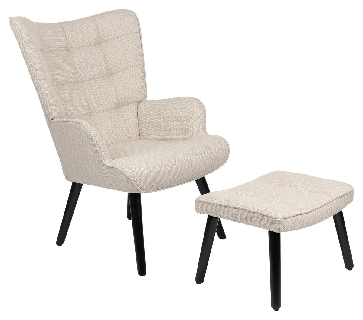 Sessel Paros beige Webstoff B/H/T: ca. 68x97x75 cm Paros - beige (68,00/97,00/75,00cm) - Hela