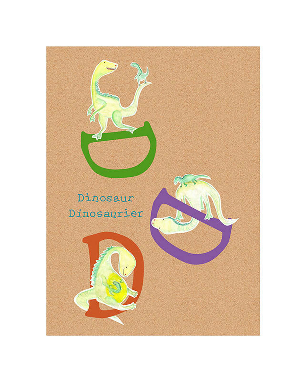 Komar Poster ABC Animal D Buchstaben B/L: ca. 40x50 cm ABC Animal D - (40,00/50,00cm) - Komar