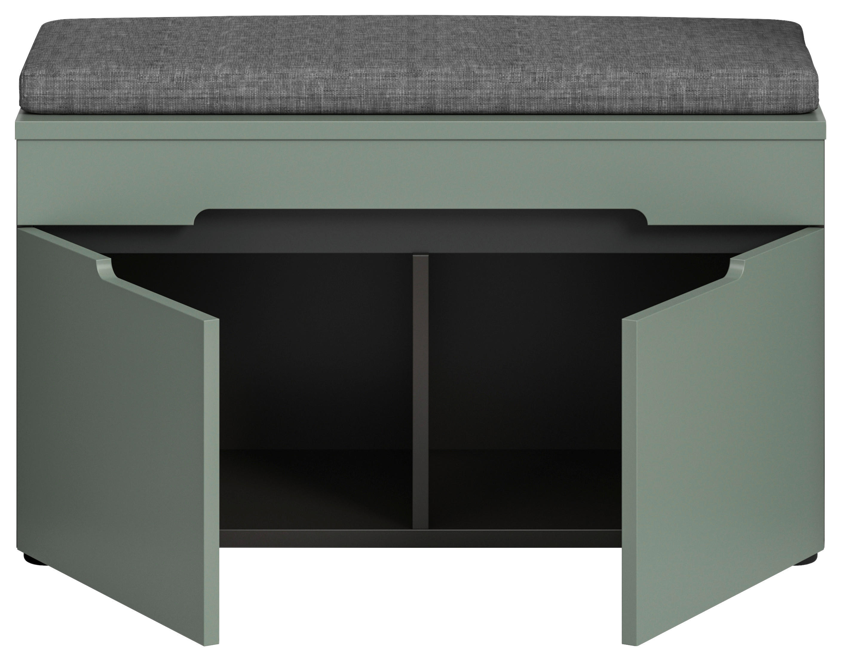 Sitzbank Canu grün basaltgrau Nachbildung B/H/T: ca. 80x45x37 cm Canu - basaltgrau/grün (80,00/45,00/37,00cm) - xonox.home