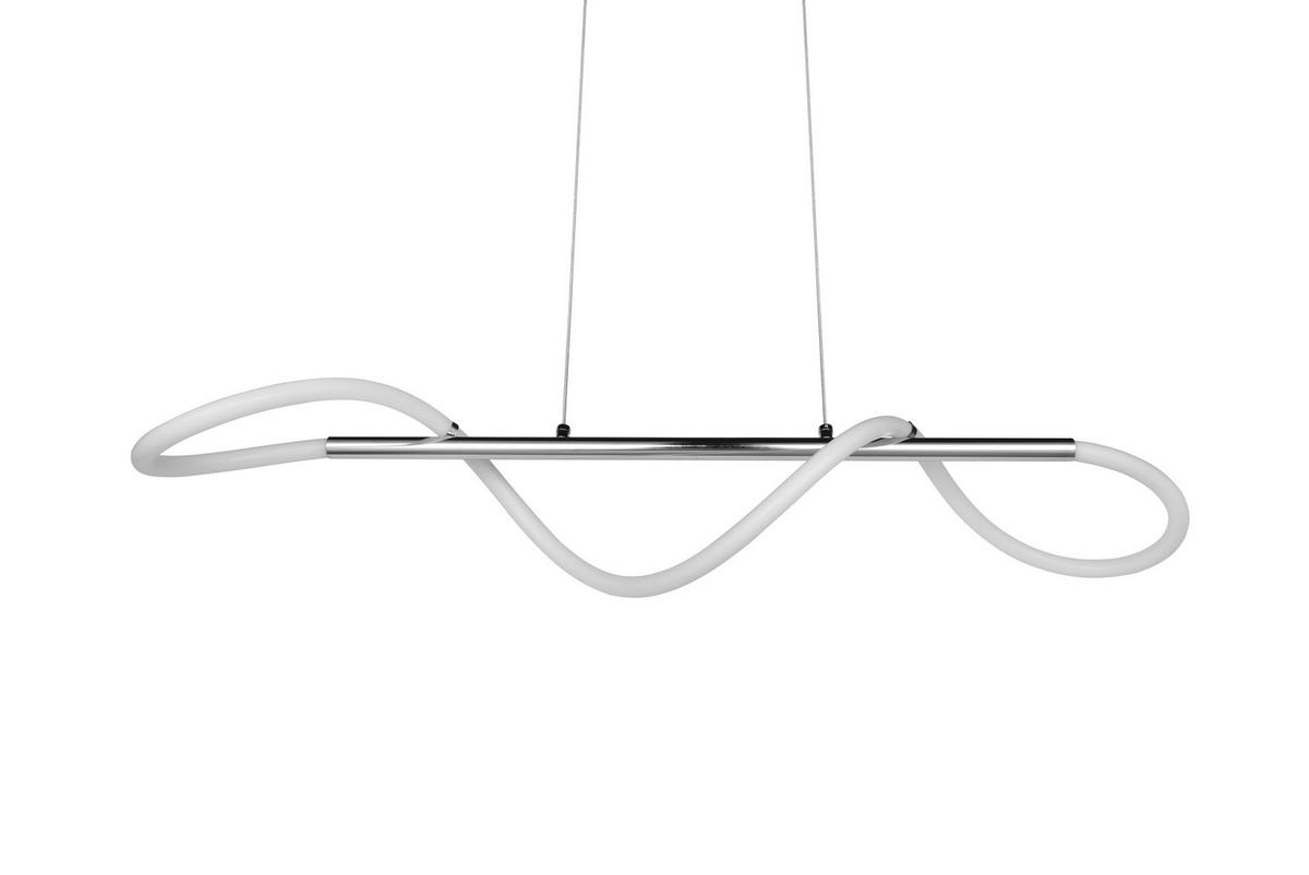 Reality LED-Pendelleuchte R32361106 Argos Chrom weiß Metall Acryl B/H/T: ca. 105x150x34 cm 1.0 Brennstellen Argos - weiß/Chrom (105,00/150,00/34,00cm) - Reality