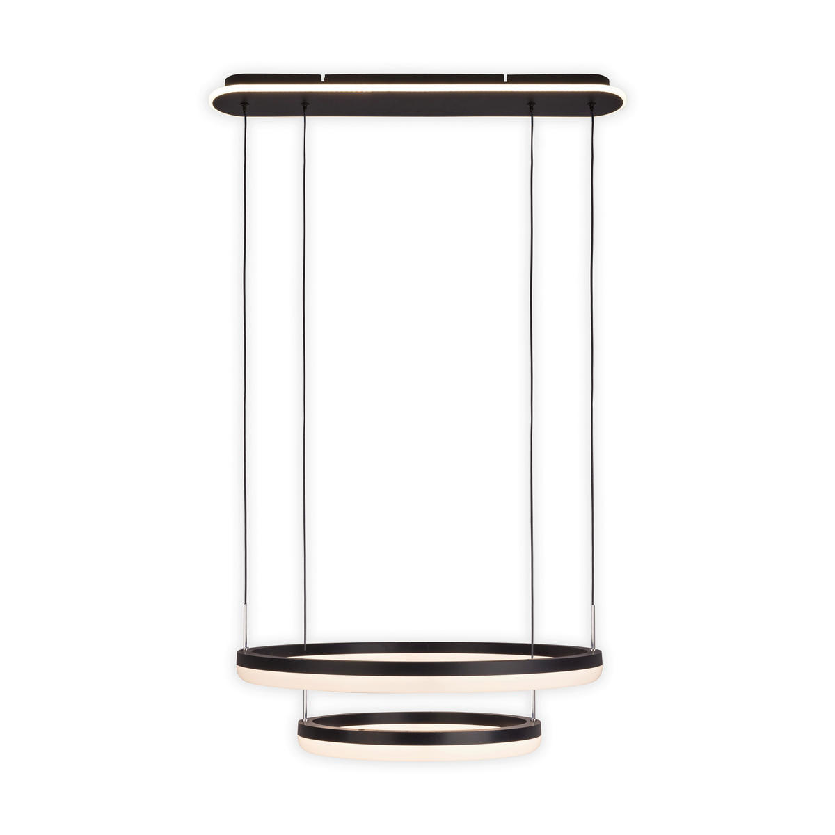 Näve Leuchten Pendelleuchte 7096922 schwarz Metall Kunststoff B/H/T: ca. 60x150x60 cm null 3 Brennstellen Circulo - schwarz (60,00/150,00/60,00cm) - Näve Leuchten