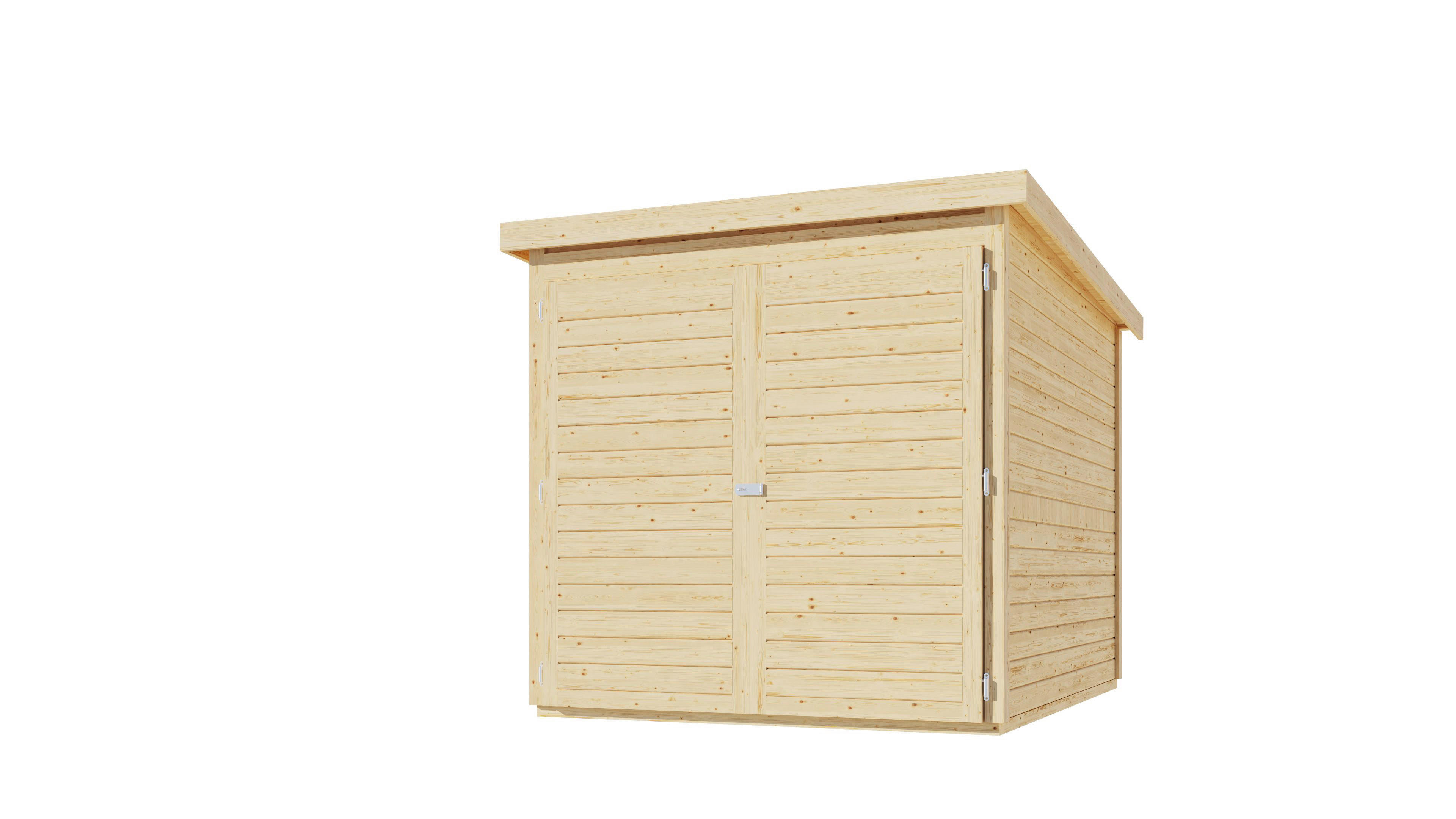 Karibu Fahrradgarage Jimmy natur B/H/T: ca. 163x167x216 cm Jimmy - natur (163,00/167,00/216,00cm) - Karibu