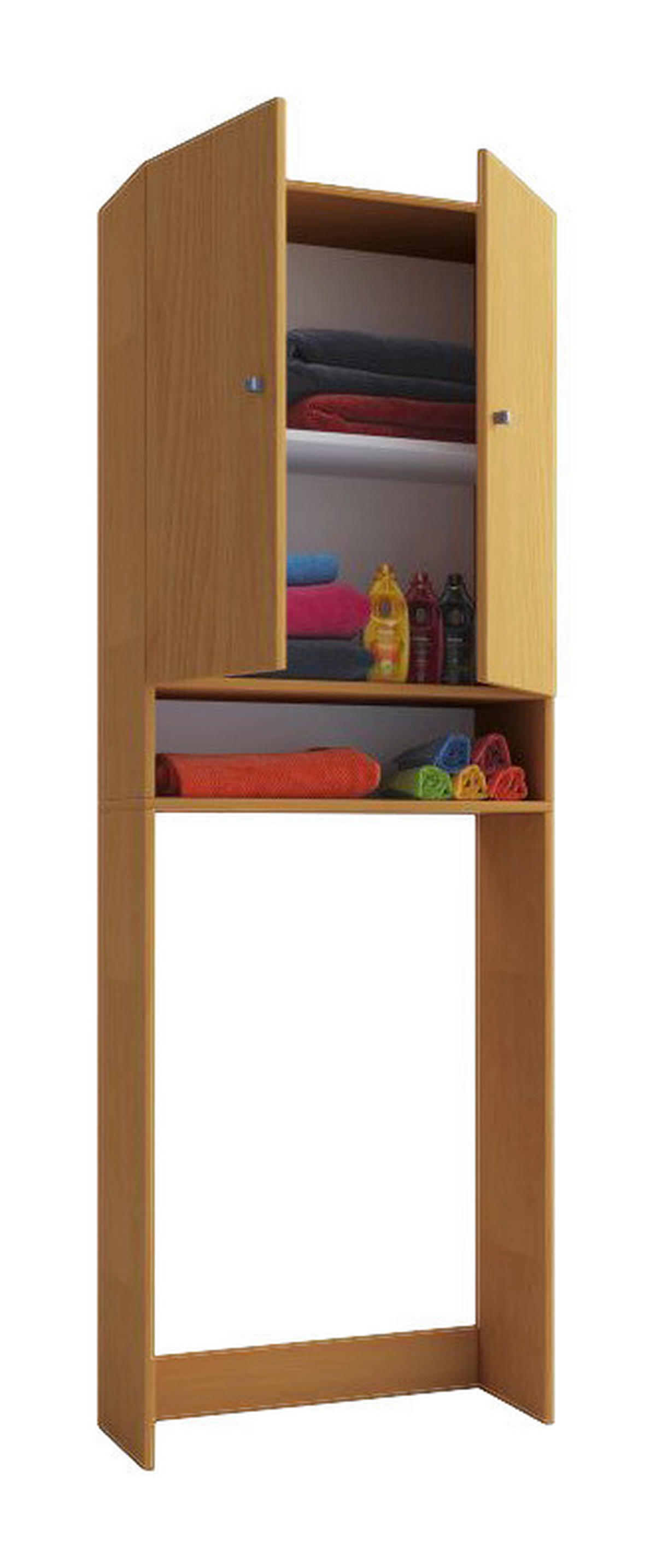 Waschmaschinenschrank braun Buche B/H/T: ca. 64x182x27 cm Waschmaschinenschrank Lona - braun (64,00/182,00/27,00cm) - VCM