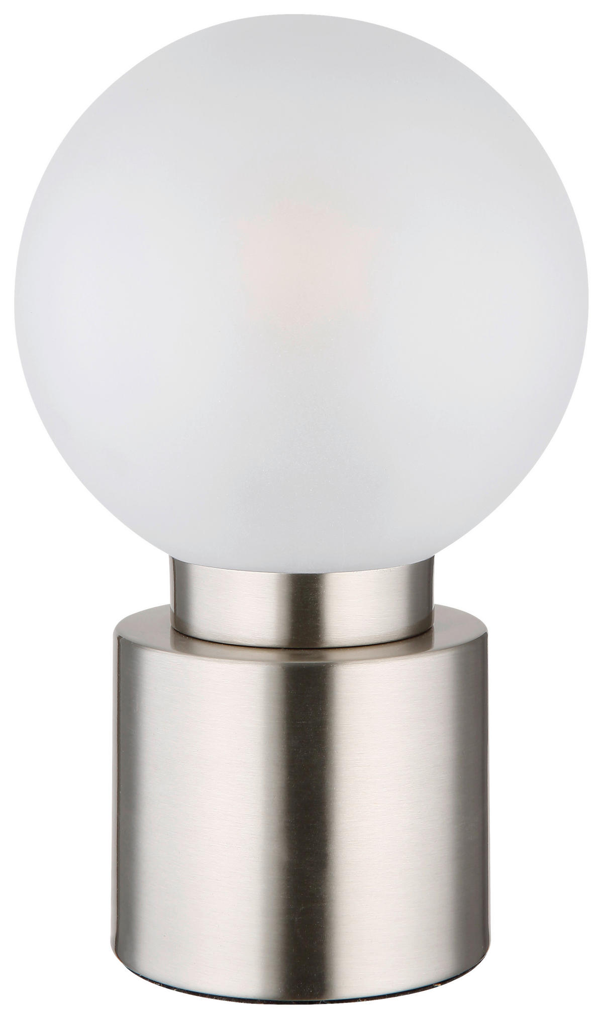 GLOBO Tischleuchte nickel matt Glas Metall H/D: ca. 24,5x15 cm E14 1 Brennstellen MARKA - nickel matt (15,00/24,50cm) - GLOBO