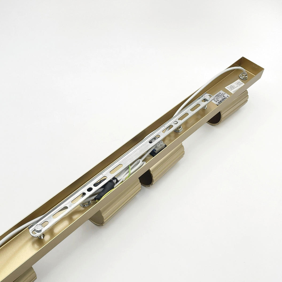 Lamkur Strahler gold Stahl B/H/L: ca. 6,5x16,5x81 cm 4 Brennstellen Prisma - gold (81,00/6,50/16,50cm) - Lamkur