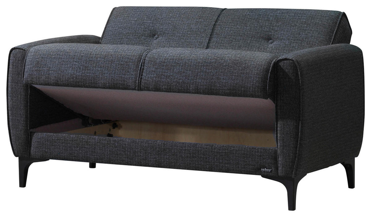 Sofa 3-2-1 San Marino anthrazit Microfaser San Marino - schwarz/anthrazit