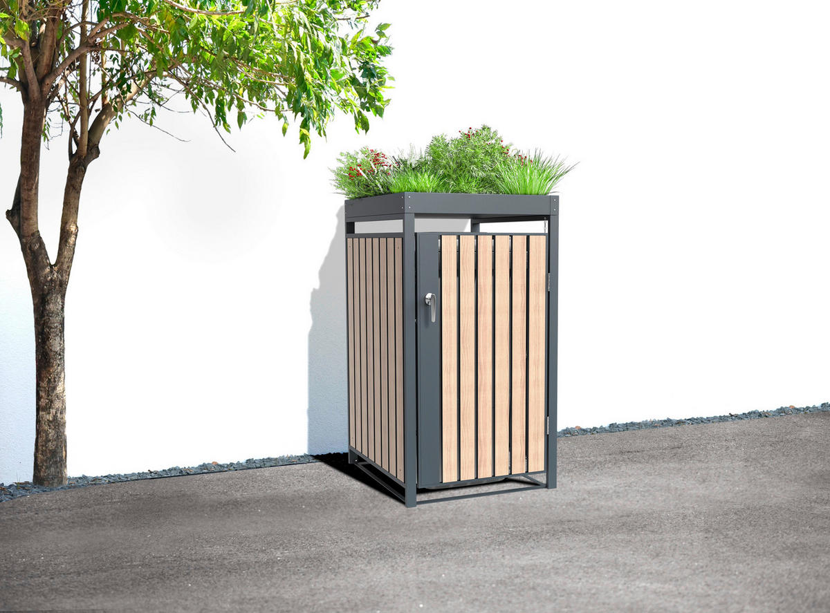 Westmann Mülltonnenbox Planta braun B/H/L: ca. 68x124x84 cm Planta - braun (84,00/68,00/124,00cm) - Westmann