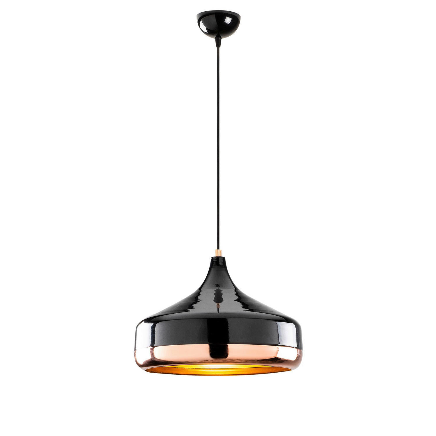 Opviq Pendelleuchte Yildo Kupfer schwarz Metall B/H/T/L/D: ca. 36x122x36x36x36 cm E27 1 Brennstellen Yildo - schwarz/Kupfer (36,00/36,00/122,00cm) - Opviq
