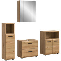 Badezimmer-Set Ice Artisan Oak Nachbildung B/H/T: ca. 180x185x30 cm Ice - (180,00/185,00/30,00cm) - xonox.home