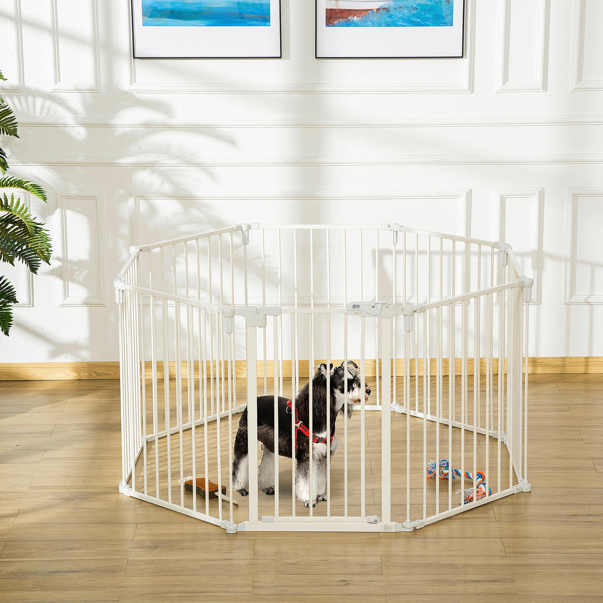 PawHut Hunde Absperrgitter Hunde Absperrgitter - (482,50/2,00/76,00cm) - PawHut