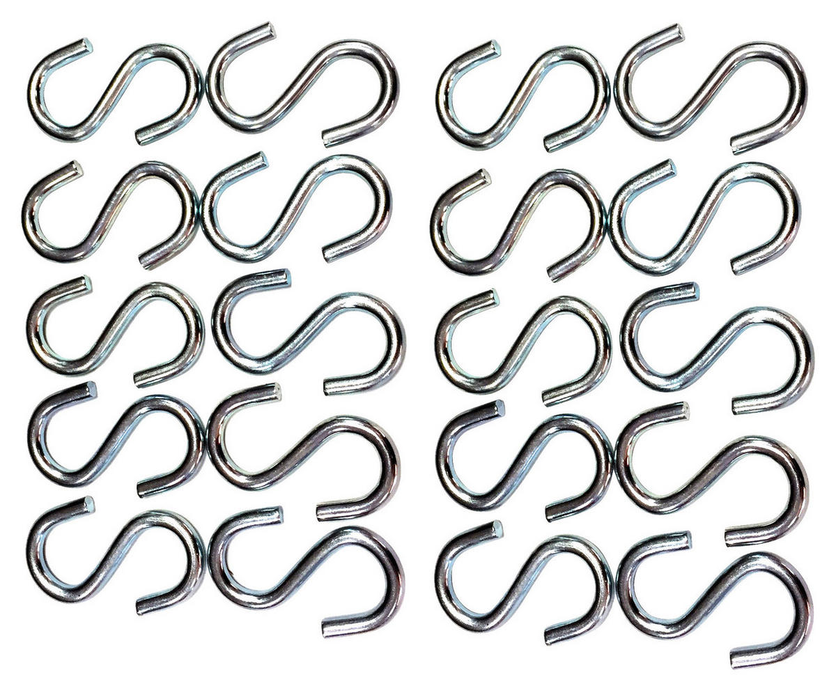 Grasekamp S-Haken-Set silber Metall B/H: ca. 3x5 cm S-Haken_20_Stk. - silber (3,00/5,00cm) - Grasekamp
