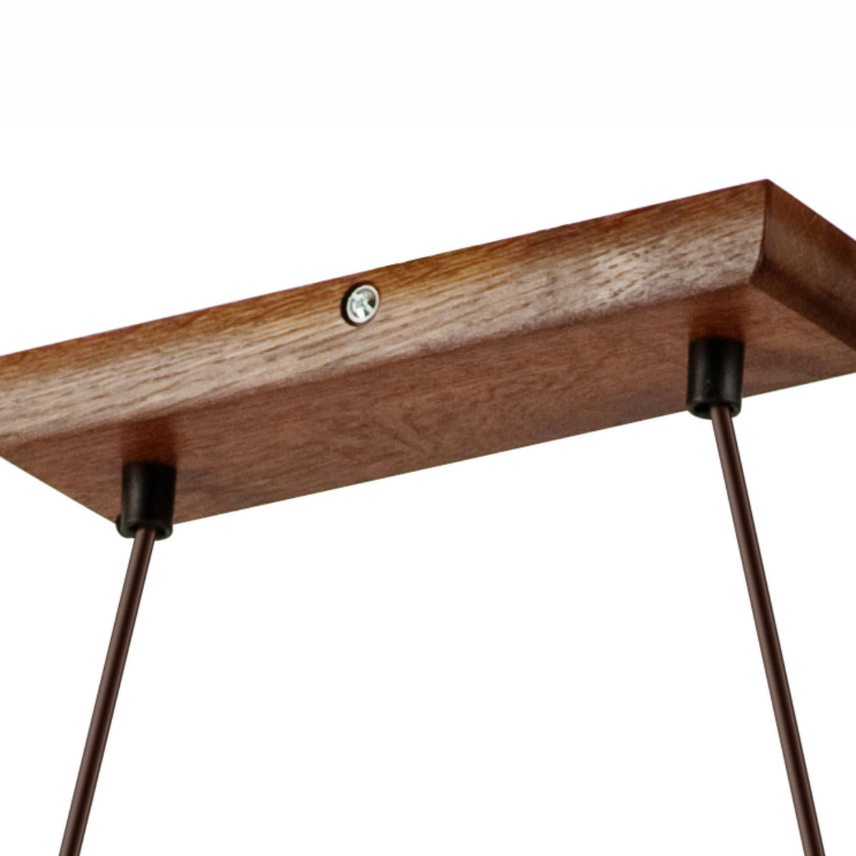 Lamkur Pendelleuchte AIDA 35178 Eiche Holz Stoff Stahl H/L: ca. 95x90 cm E27 2 Brennstellen Aida - Eiche (90,00cm) - Lamkur