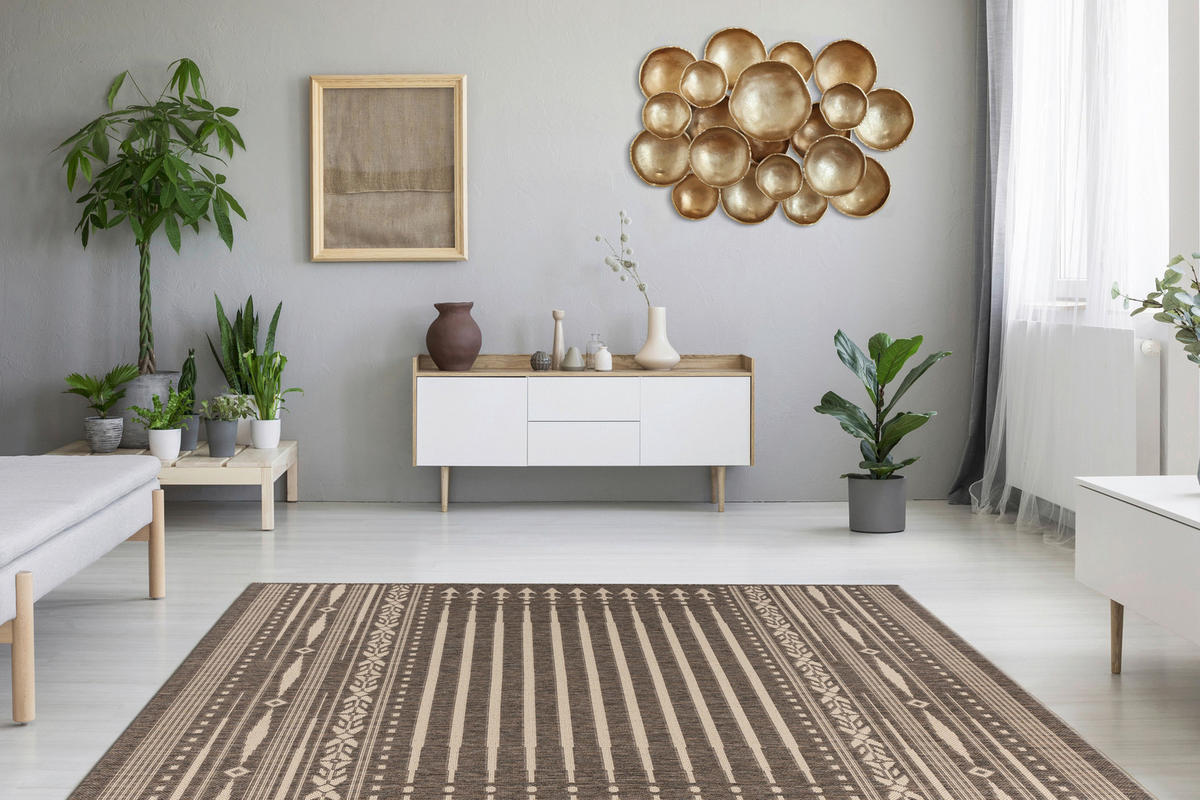 360Living Teppich Splash creme B/L: ca. 80x150 cm Splash - braun/creme (80,00/150,00cm) - 360Living