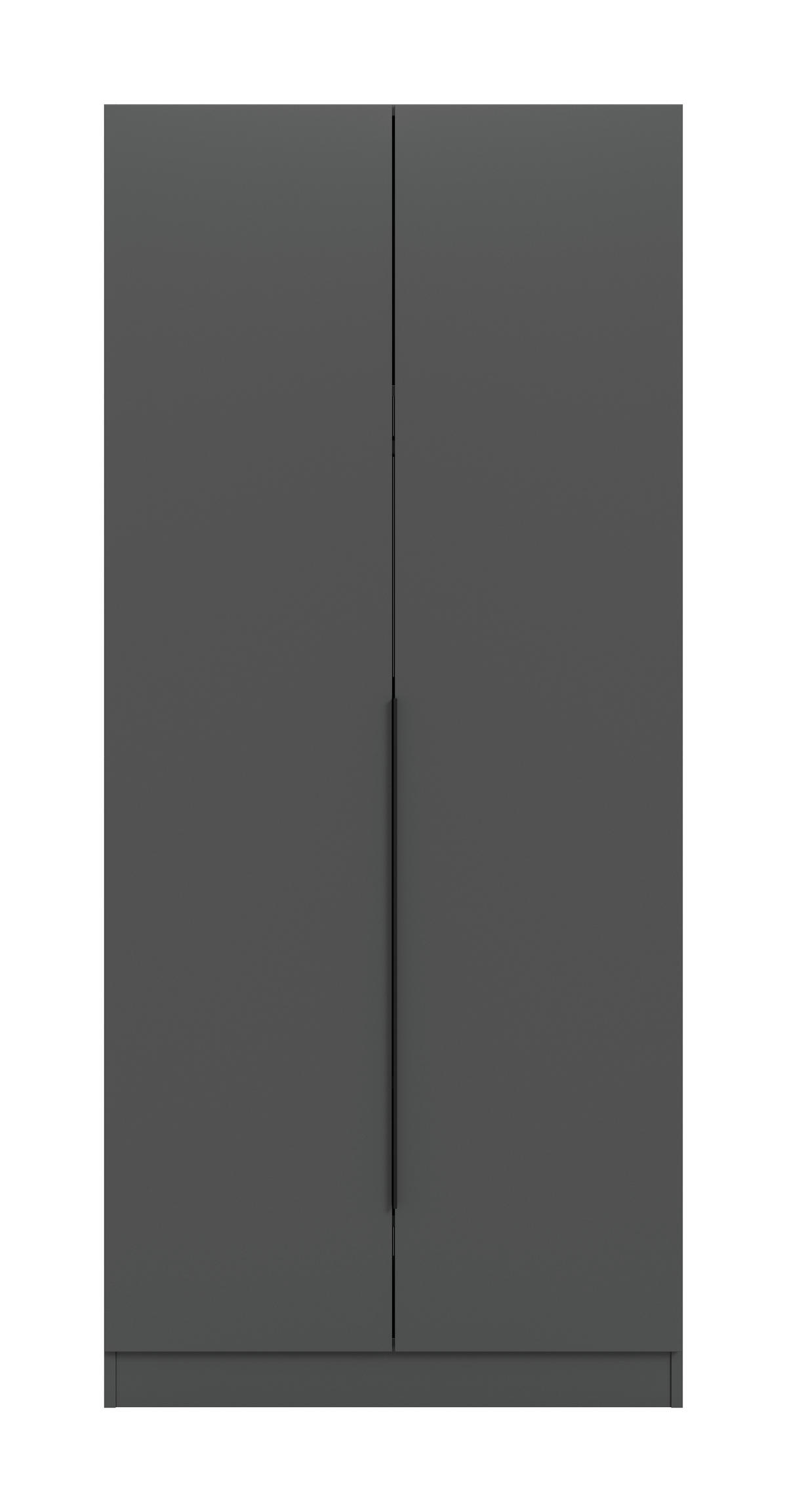 Kleiderschrank KOPENHAGEN anthrazit B/H/T: ca. 80x181x52 cm KOPENHAGEN - anthrazit (80,00/181,00/52,00cm) - xonox.home