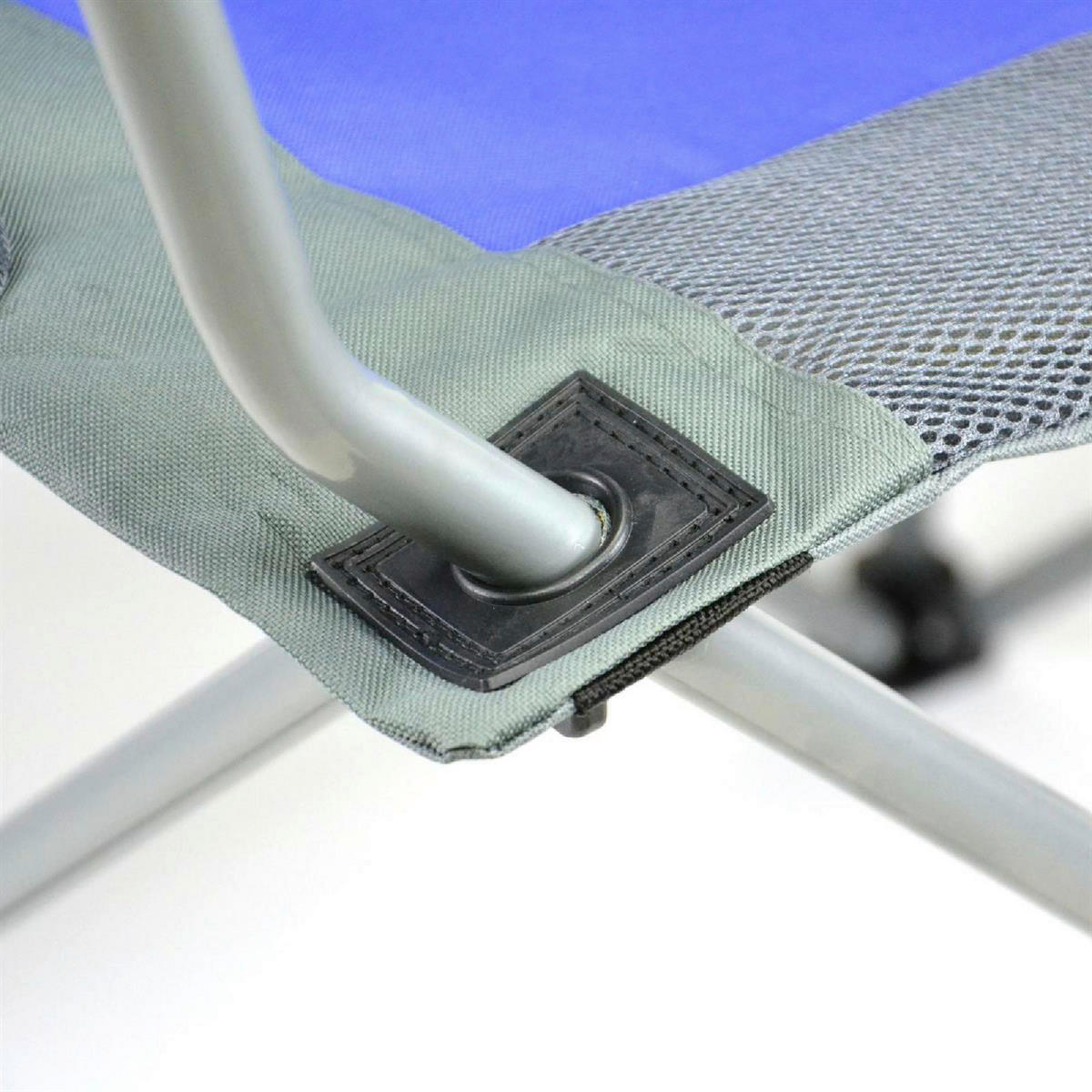 VCM Campingstuhl-Set royalblau Polyester-Mischgewebe B/H/L: ca. 90x110x57 cm Campingstuhlset - royalblau/grau (57,00/90,00/110,00cm) - VCM