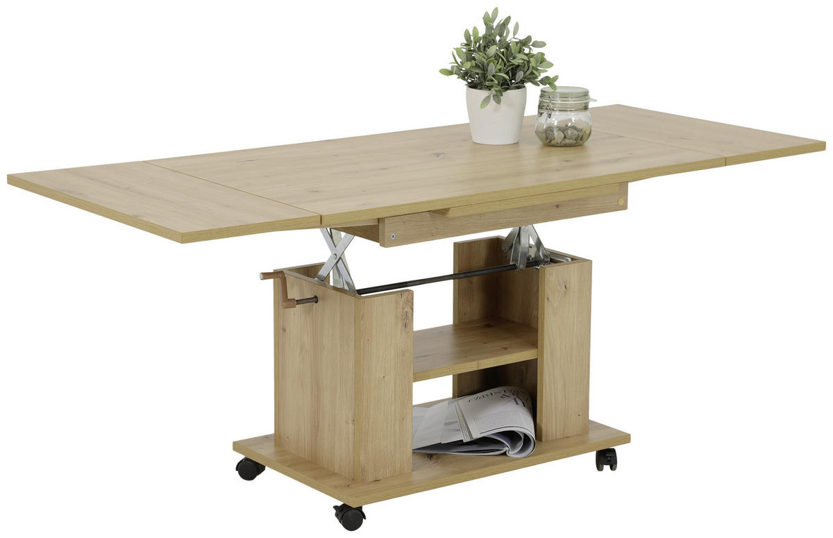 Couchtisch JAKOB Eiche Artisan Nachbildung B/H/T: ca. 90x51x60 cm JAKOB - Eiche (90,00/51,00/60,00cm) - Hela