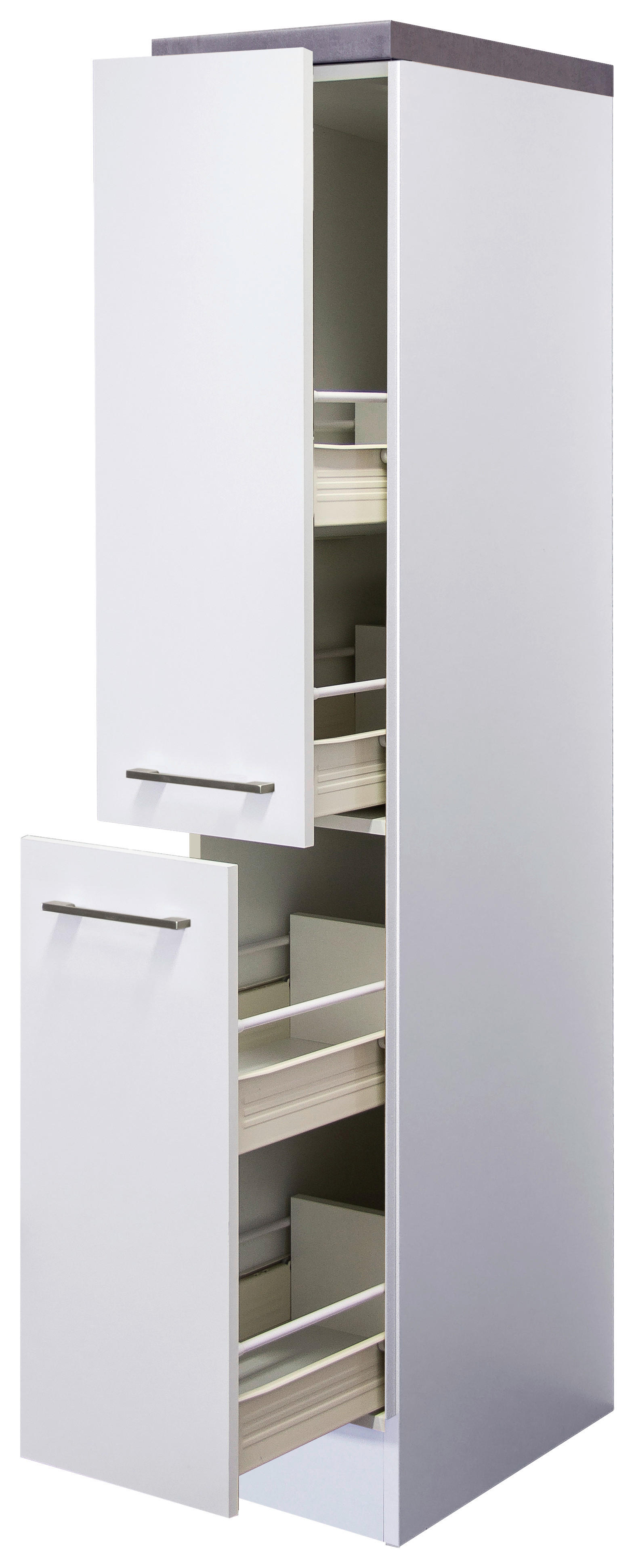 Apothekerschrank Vita weiß matt B/H/T: ca. 30x162x60 cm Vita - Beton/weiß (30,00/162,00/60,00cm) - Flex-Well